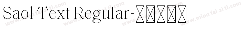 Saol Text Regular字体转换